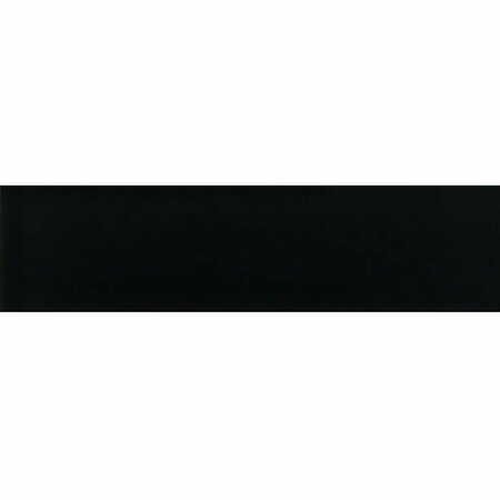 APOLLO TILE Black 3 in x 12 in Glass Matte Wall Subway 5 sqft/case, 20PK APLA88091M 3X12A